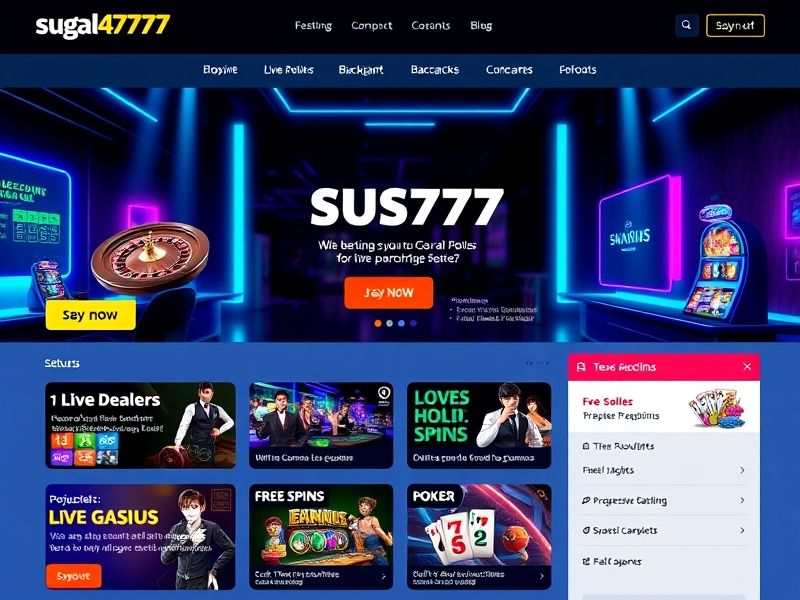 Welcome to sugal777.com, the ultimate online gambling platform. Discover casino games, slots, live dealers, and exclusive promotions. Get expert guides, bonuses, and reliable gaming information for a secure experience.